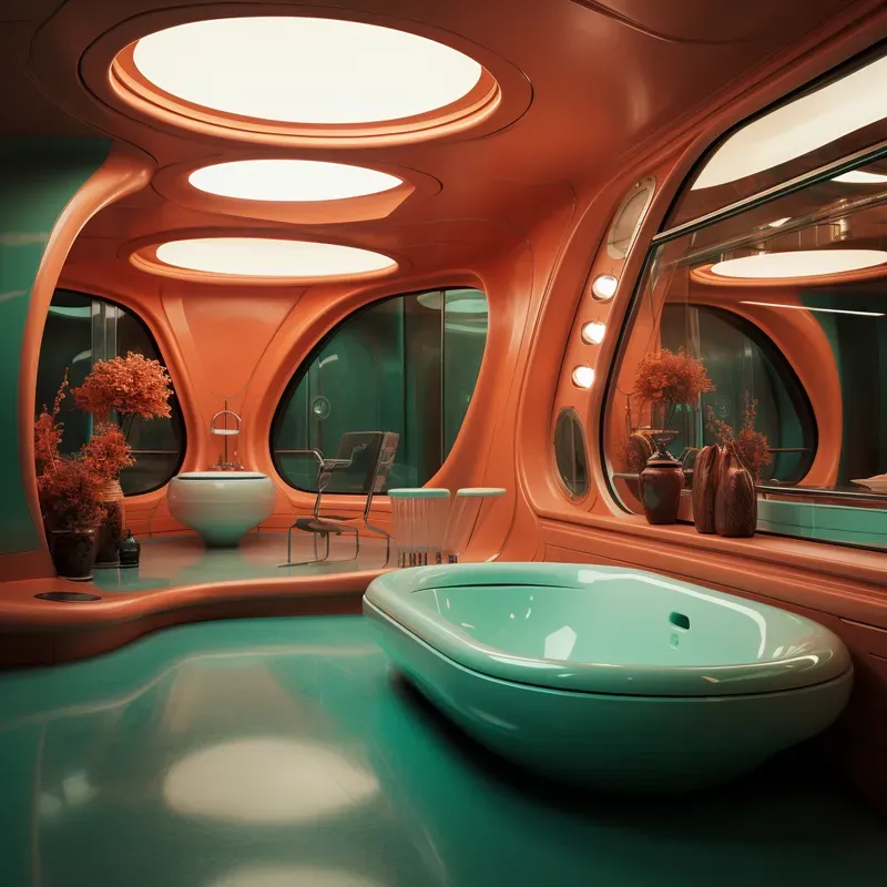 Retro Futuristic Interior Designs