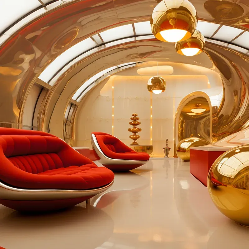 Retro Futuristic Interior Designs