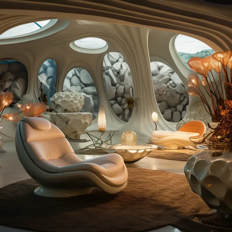 Retro Futuristic Interior Designs