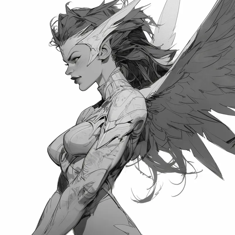 Drawn Sketches Of Superhero Girls