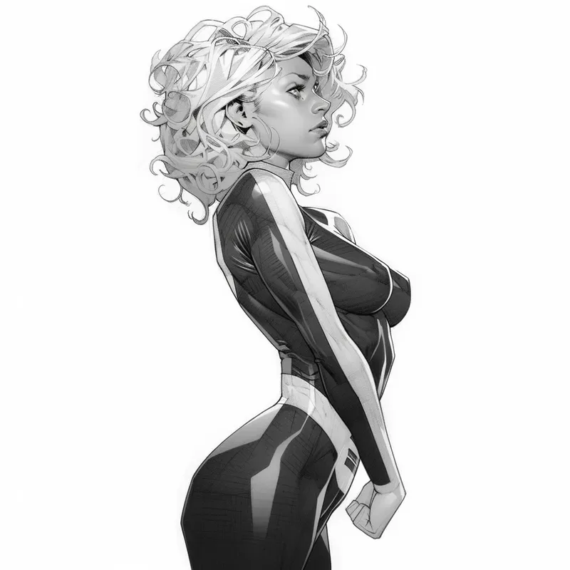 Drawn Sketches Of Superhero Girls