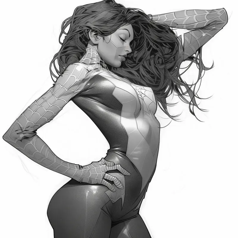 Drawn Sketches Of Superhero Girls