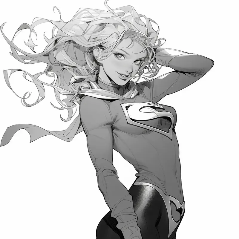 Drawn Sketches Of Superhero Girls