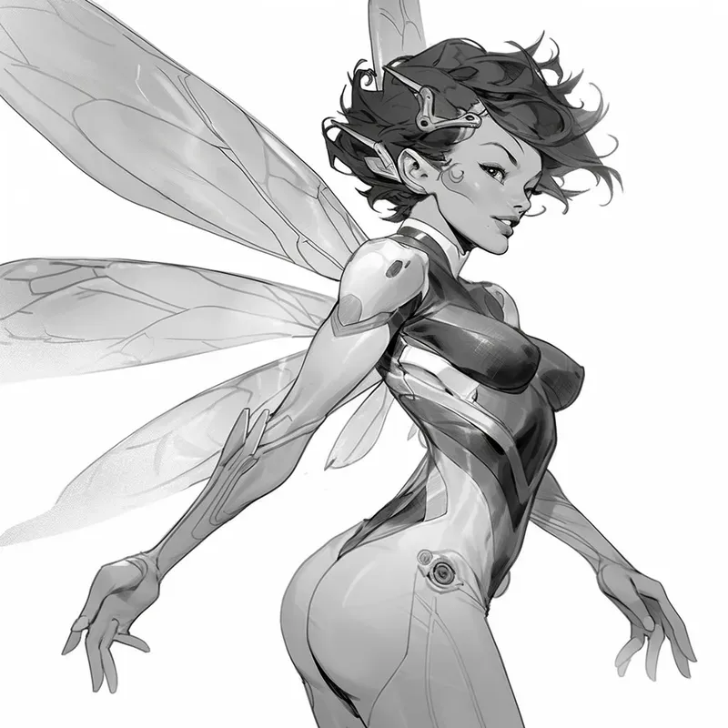 Drawn Sketches Of Superhero Girls