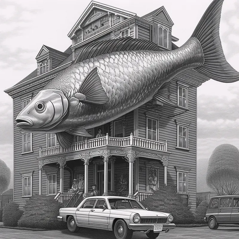 Black And White Surrealism Illustrations