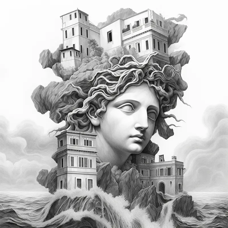 Black And White Surrealism Illustrations