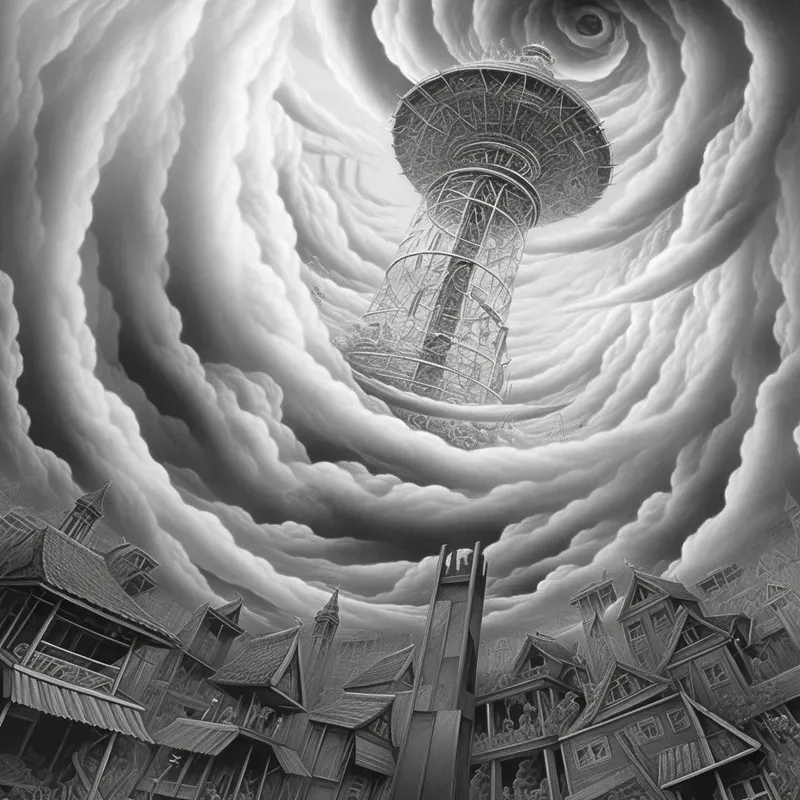 Black And White Surrealism Illustrations