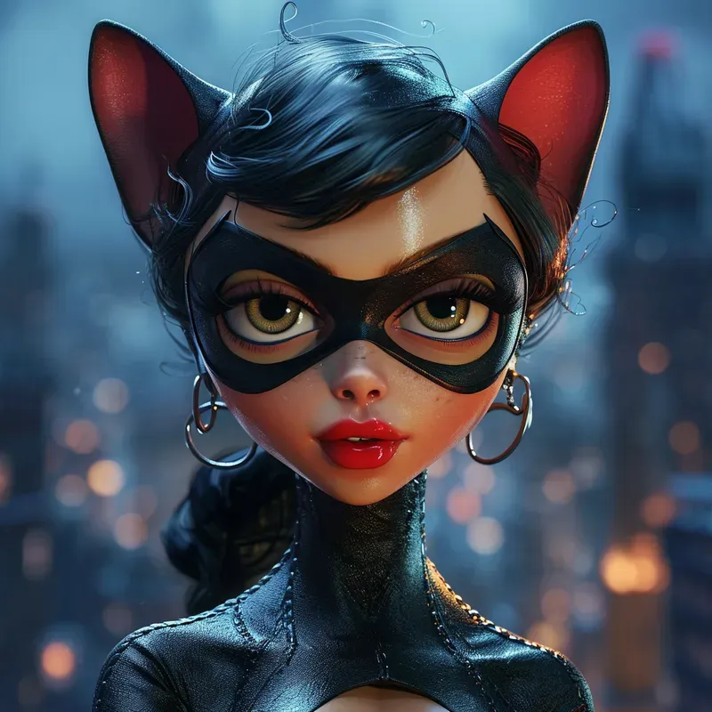 Hyper Realistic Cartoon Dolls Portraits
