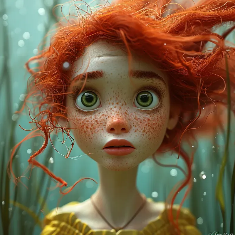 Hyper Realistic Cartoon Dolls Portraits