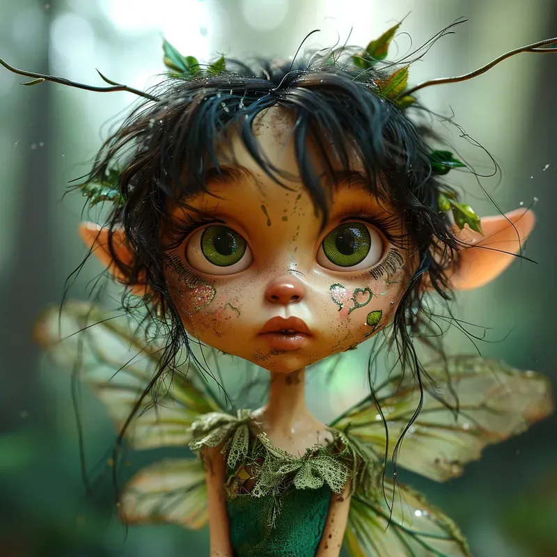 Hyper Realistic Cartoon Dolls Portraits
