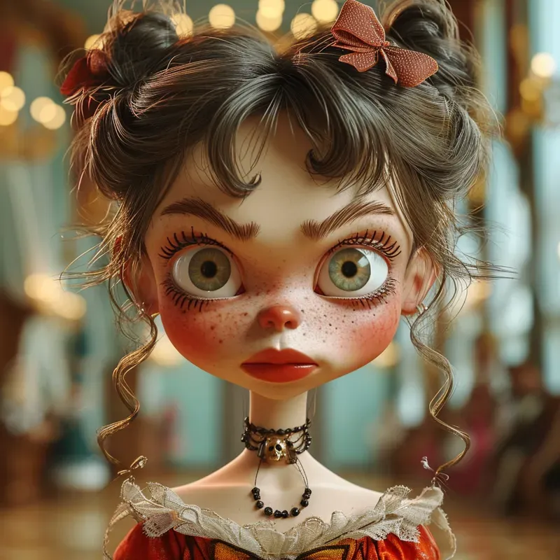Hyper Realistic Cartoon Dolls Portraits