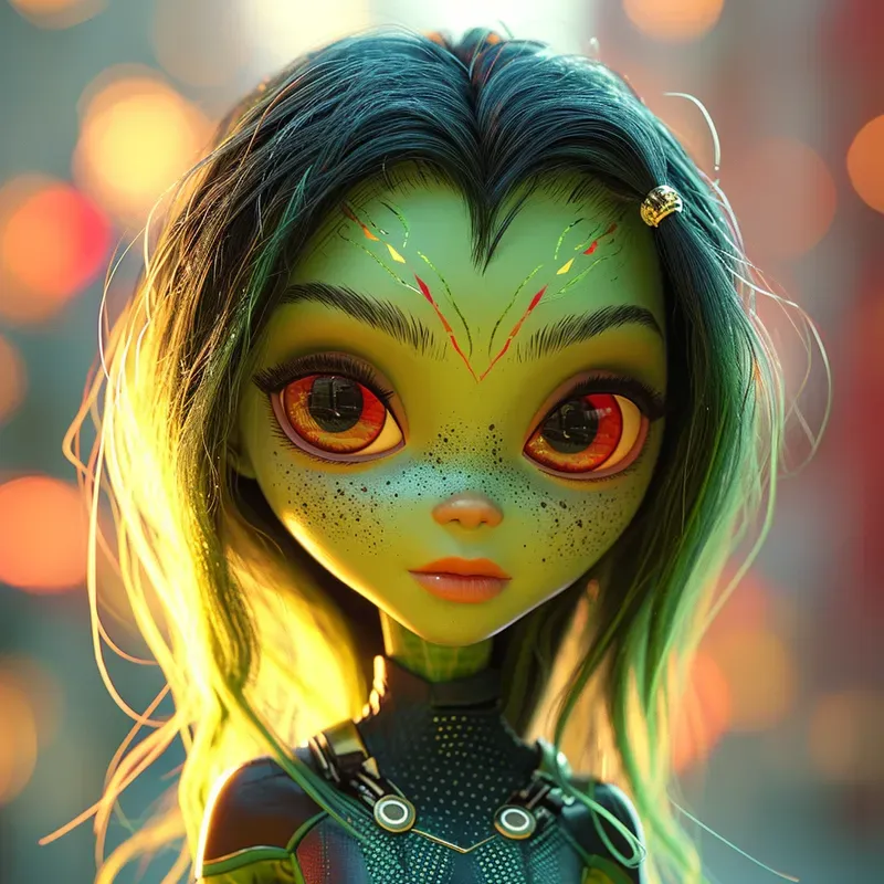 Hyper Realistic Cartoon Dolls Portraits