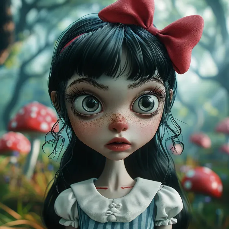 Hyper Realistic Cartoon Dolls Portraits