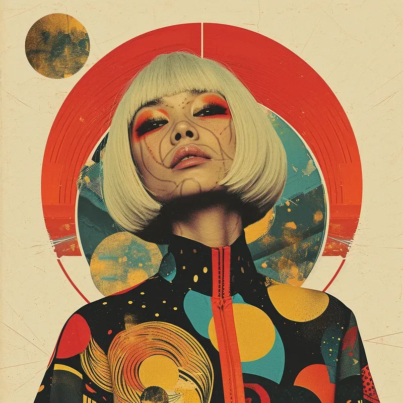 Retro Futuristic Fashion Collages
