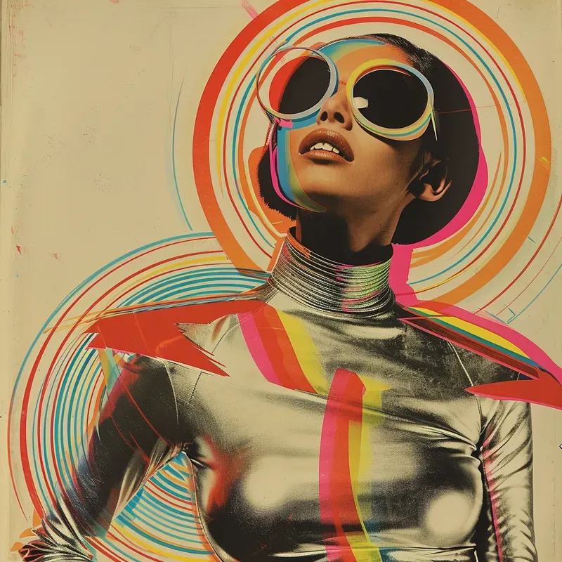 Retro Futuristic Fashion Collages