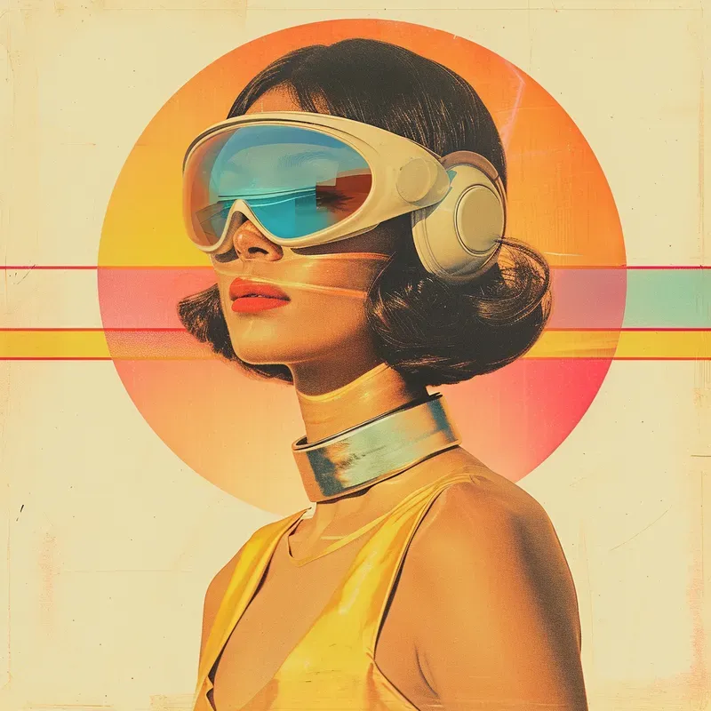 Retro Futuristic Fashion Collages