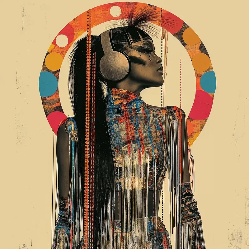 Retro Futuristic Fashion Collages