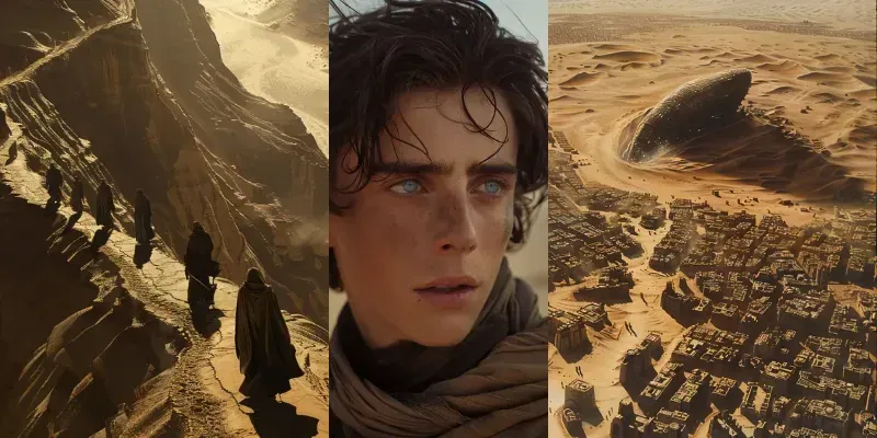 Cinematic Stills Inspired By Dune Movies generated by undefined