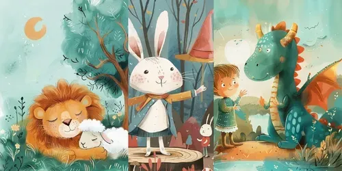 Adorable Kids Storybooks Illustrations generated by midjourney