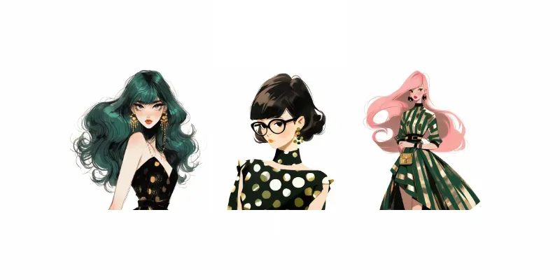 Retro Fashion Anime Characters generated by undefined