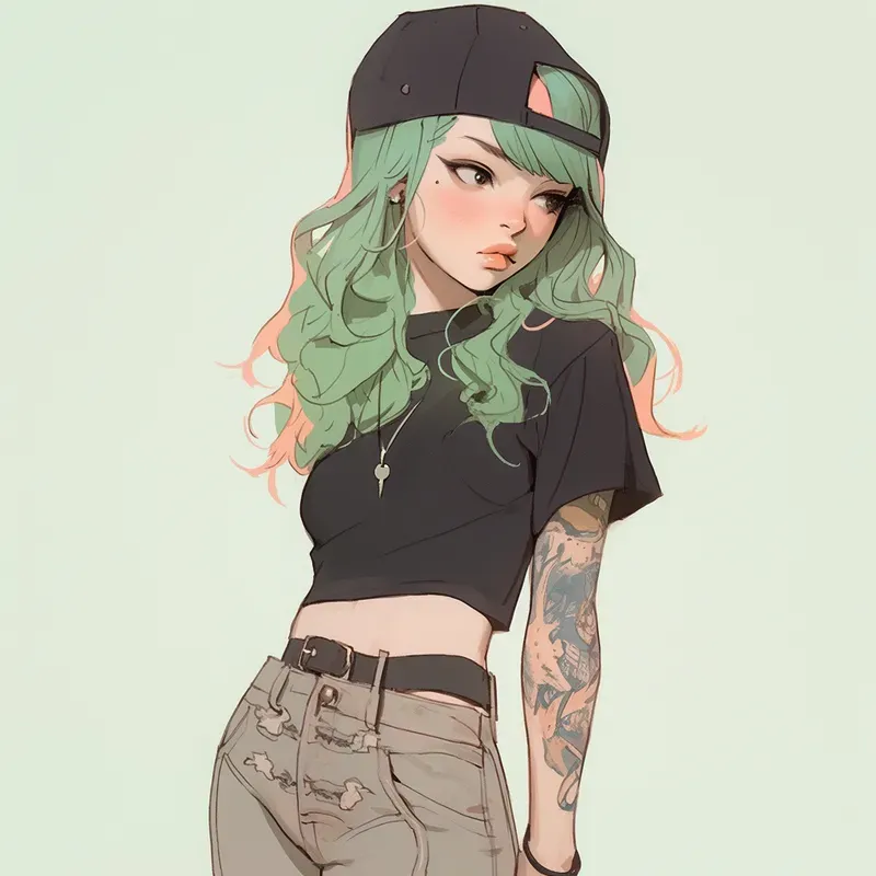 Stylish Pastel Anime Girls