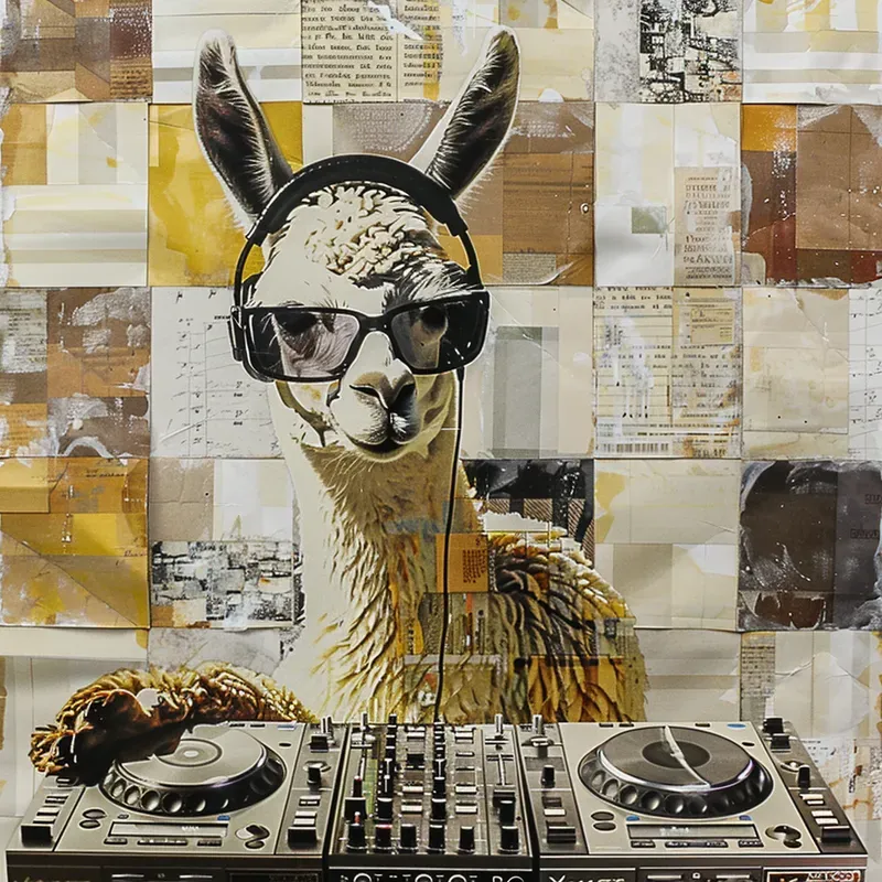 Vintage Patchwork Collage Art