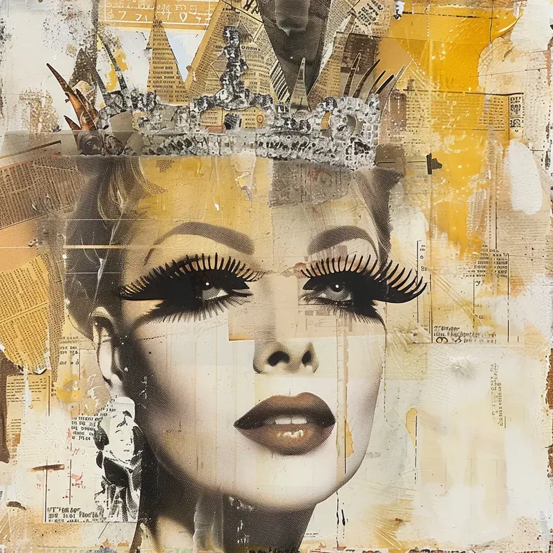 Vintage Patchwork Collage Art