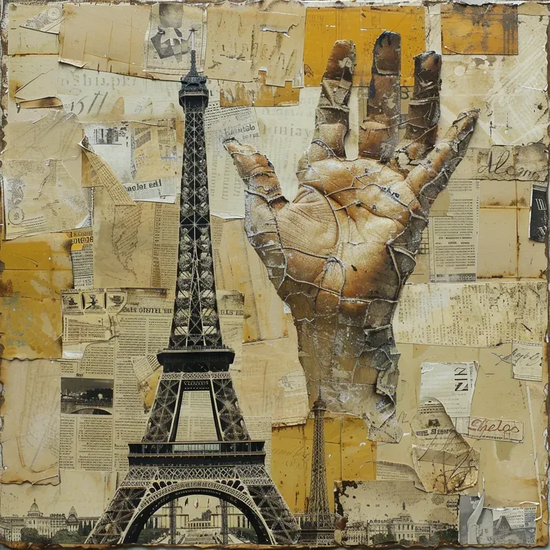 Vintage Patchwork Collage Art