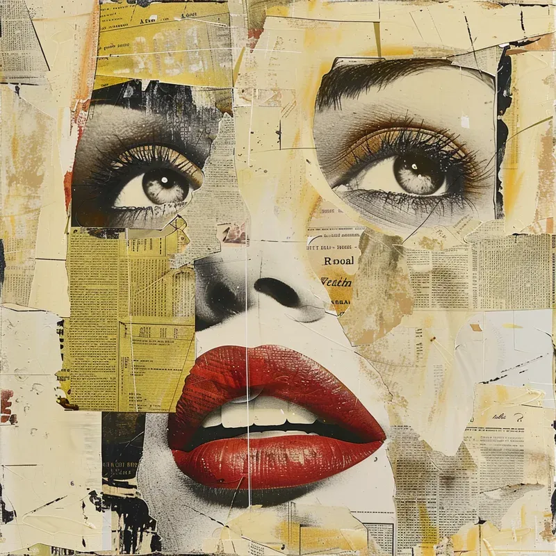 Vintage Patchwork Collage Art