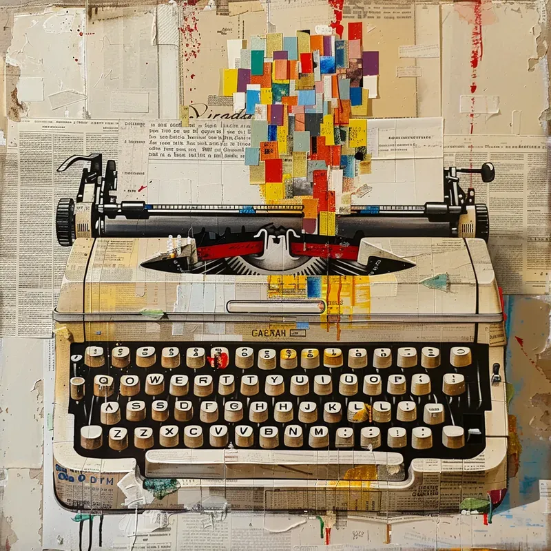 Vintage Patchwork Collage Art