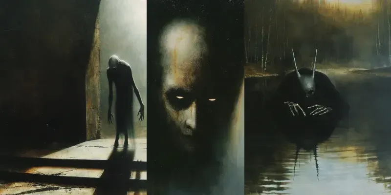Grim Horror Dark Art generated by undefined
