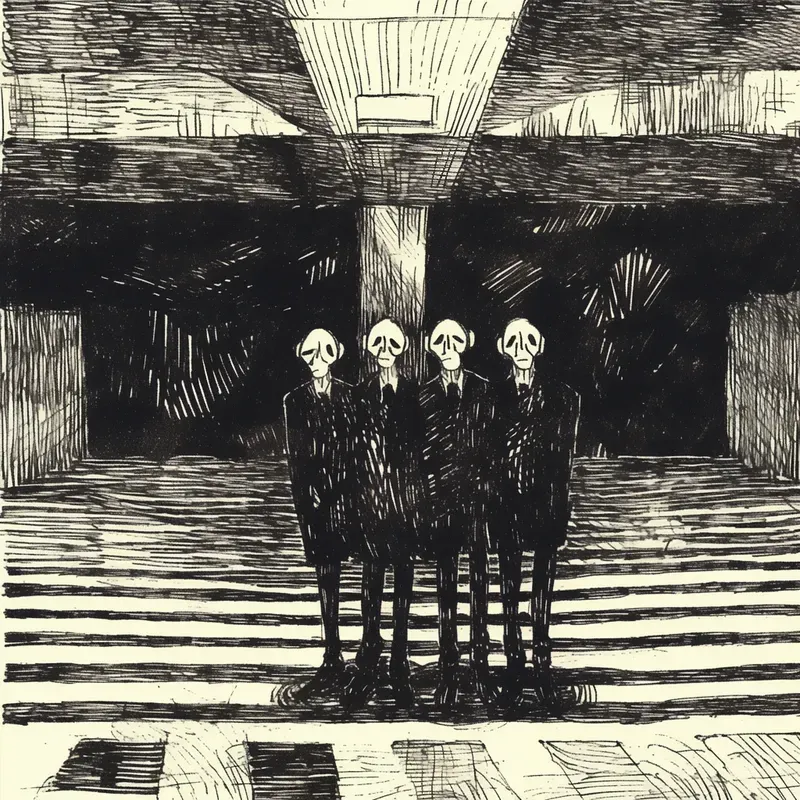 Weird Scary Monochrome Art