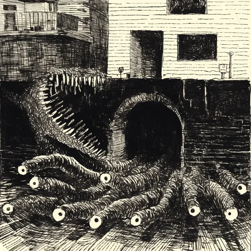 Weird Scary Monochrome Art
