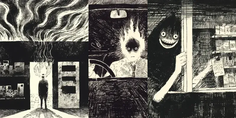 Weird Scary Monochrome Art generated by undefined