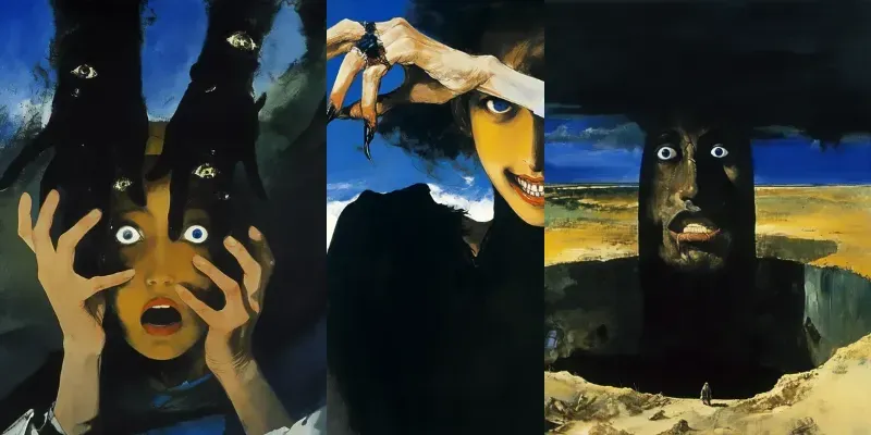 Dark Art Abstract Horror Paintings generated by undefined