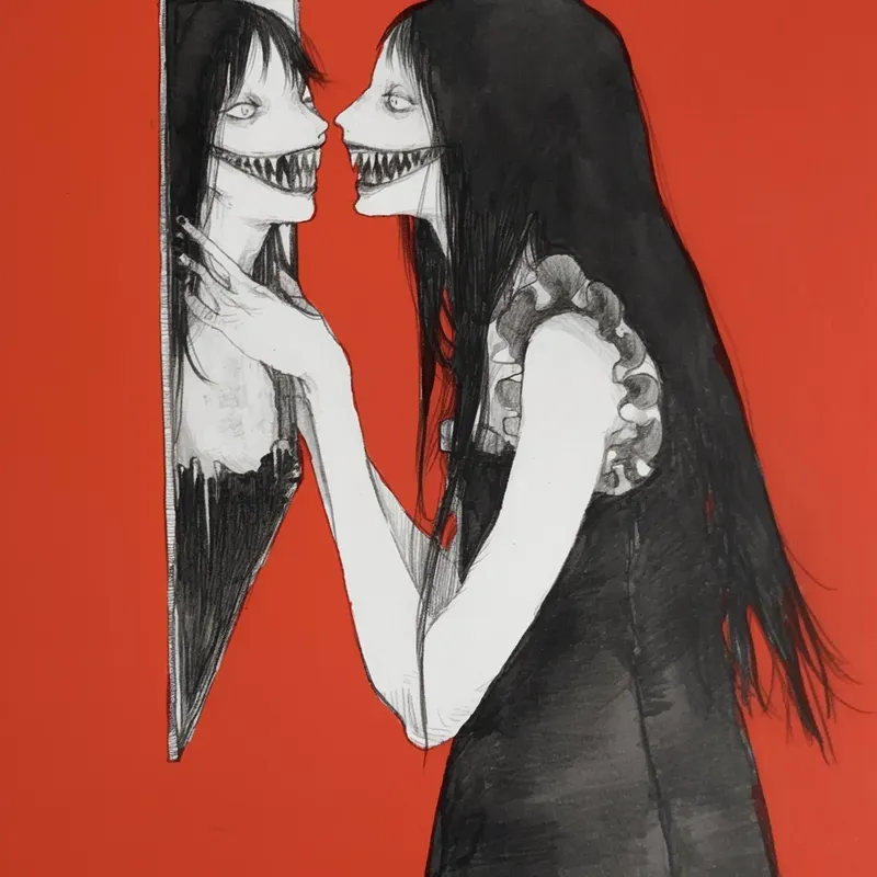 Creepy Anime Manga Cartoon Horror Art