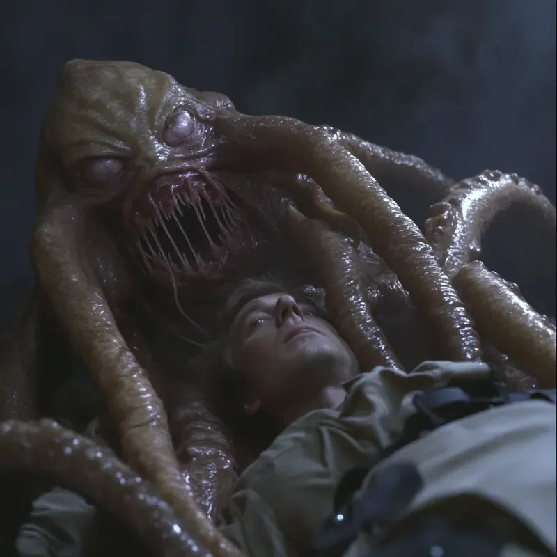 Space Horror Retro Footages
