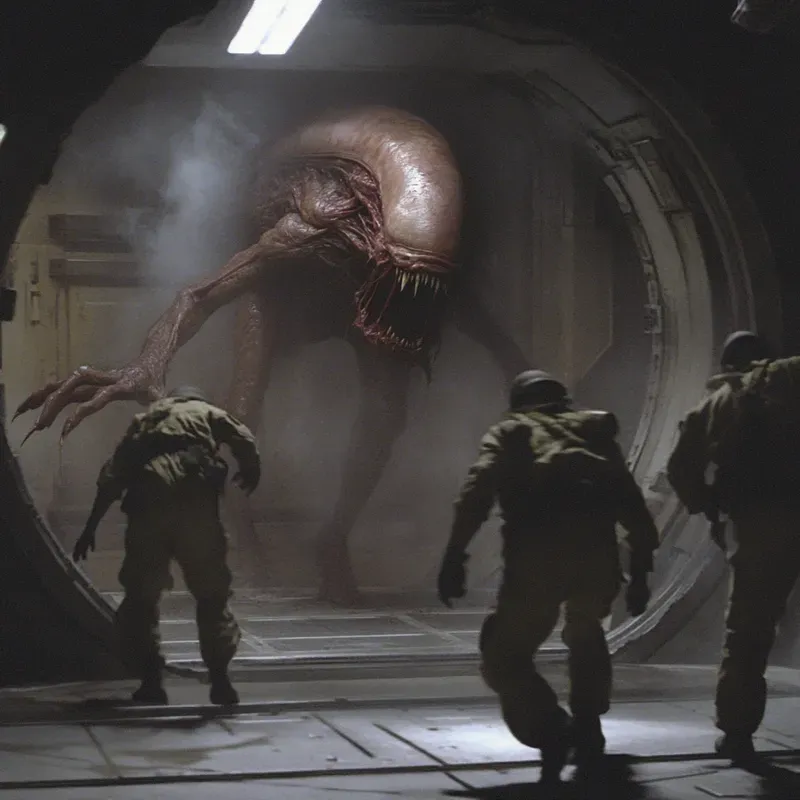 Space Horror Retro Footages