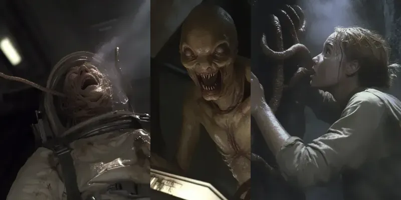Space Horror Retro Footages