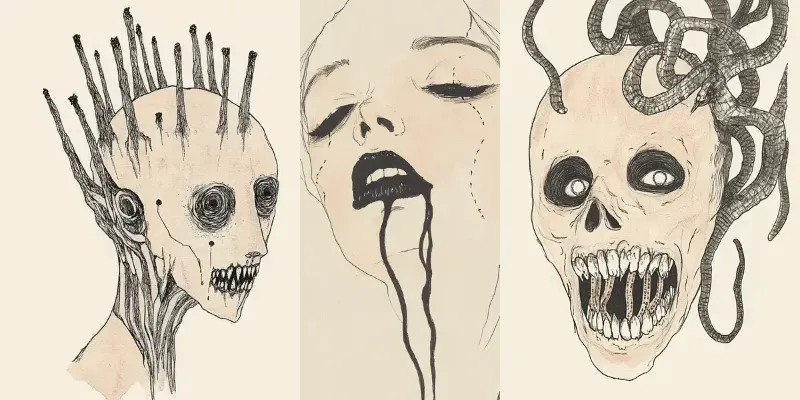 Creepy Surreal Horror Prints generated by undefined