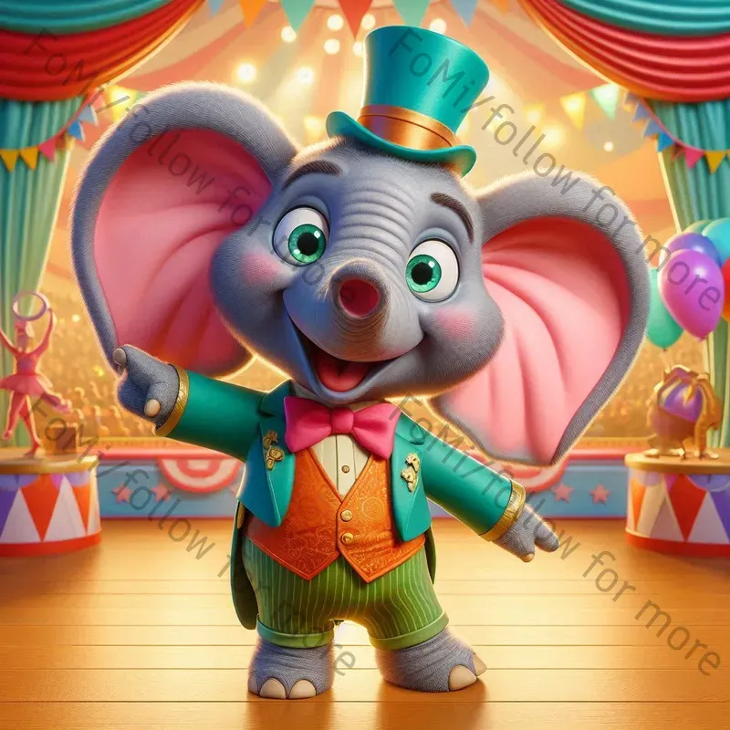 Whimsical Pixar Style Animal Characters