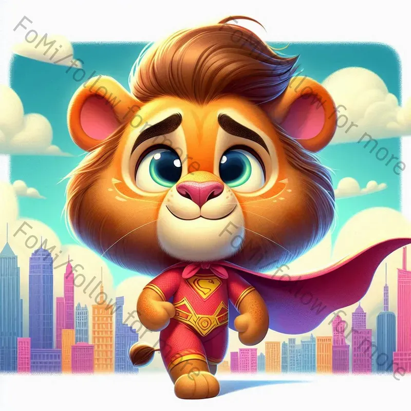 Whimsical Pixar Style Animal Characters