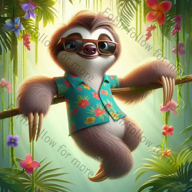 Whimsical Pixar Style Animal Characters