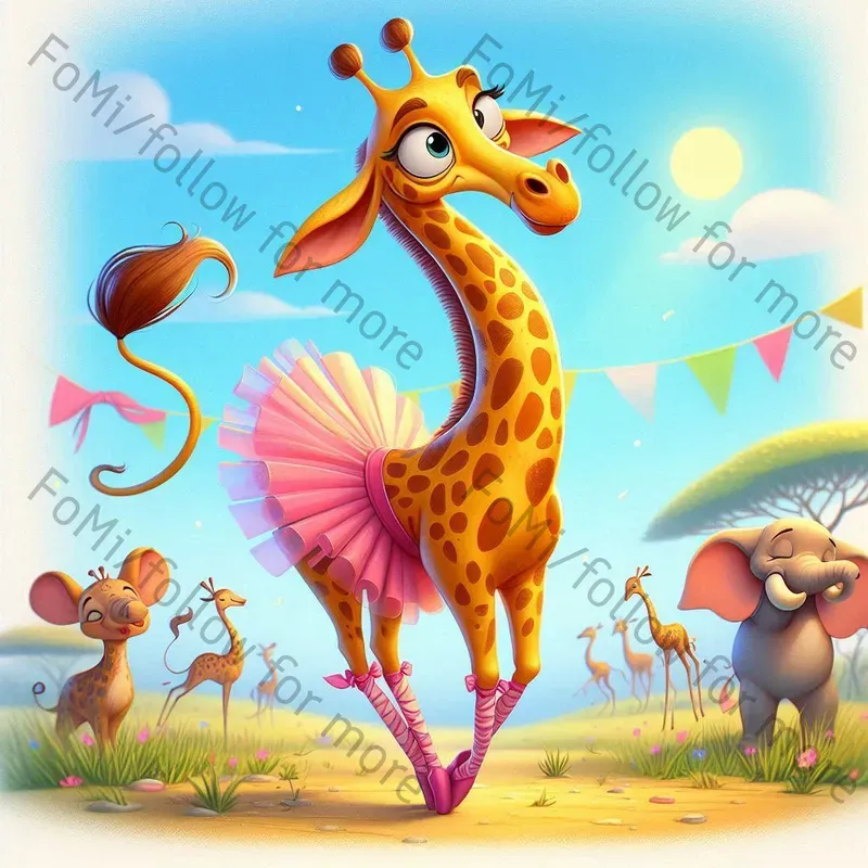 Whimsical Pixar Style Animal Characters