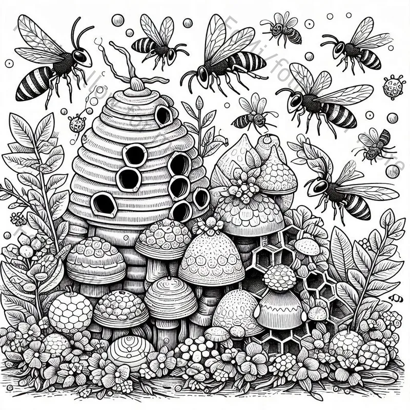 Miniature World Wonders Coloring Pages