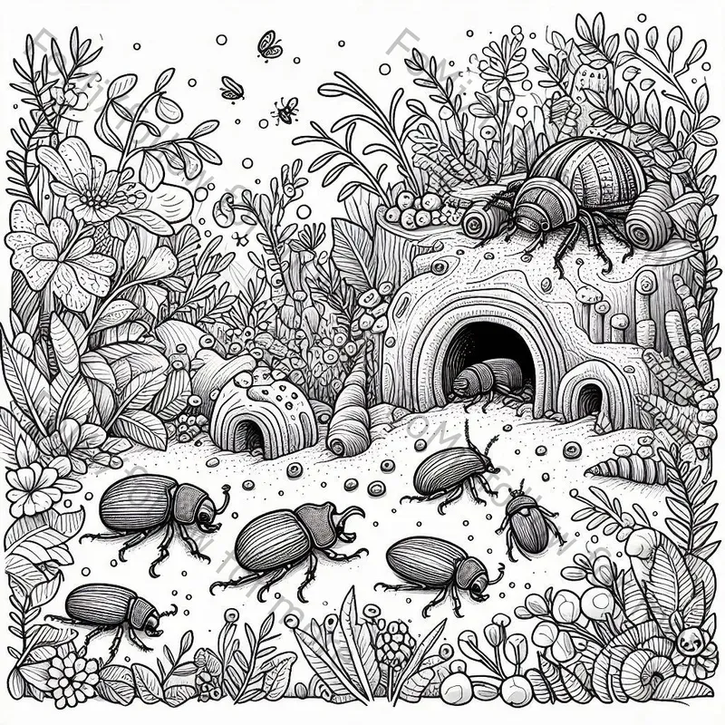 Miniature World Wonders Coloring Pages