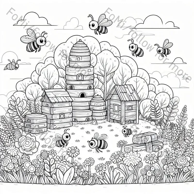 Miniature World Wonders Coloring Pages