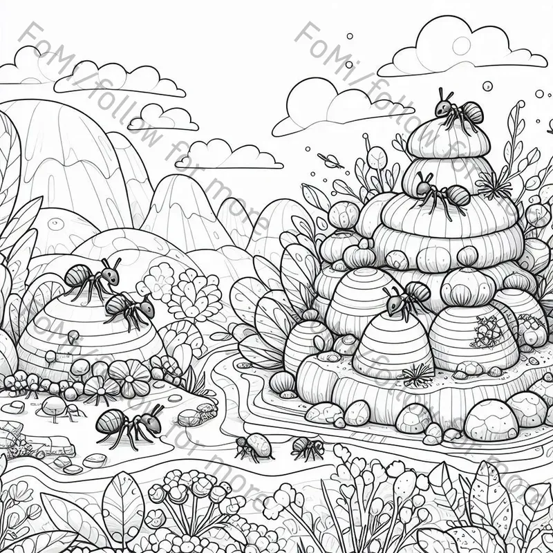 Miniature World Wonders Coloring Pages