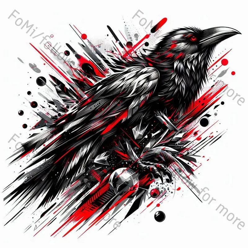 Chaotic Trash Polka Tattoo Designs
