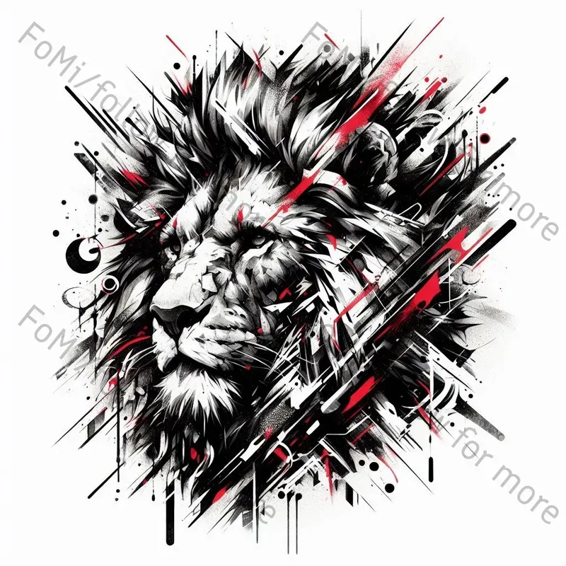 Chaotic Trash Polka Tattoo Designs